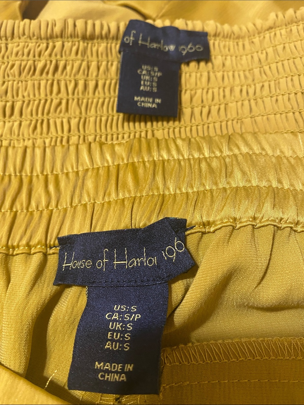 House of Harlow 1960 Mustard Yellow Wide-Leg Pants & Cropped Cami Open to Offers - Picture 16 of 16